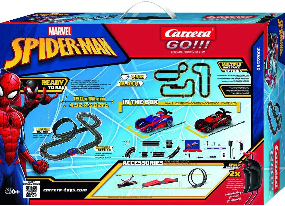 Žaislinis lenktyninis automobilis Carrera Go Spider Racing 4,9 m trasai