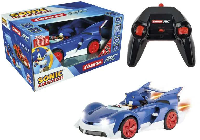 Carrera Radijo bangomis valdomas Sonic lenktyninis automobilis su akumuliatoriumi