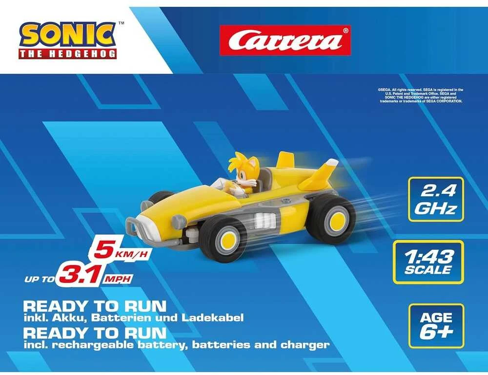 Carrera Radijo bangomis valdomas Team Sonic Racing Tails automobilis