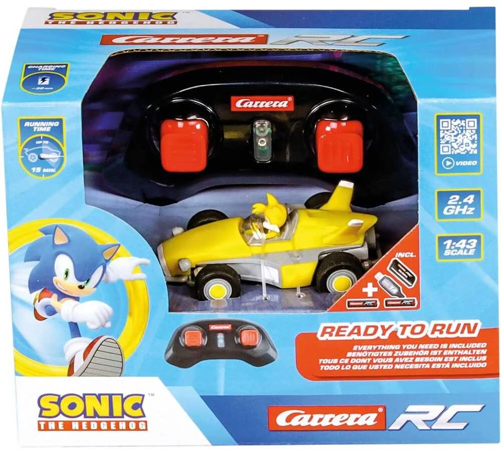 Carrera Radijo bangomis valdomas Team Sonic Racing Tails automobilis