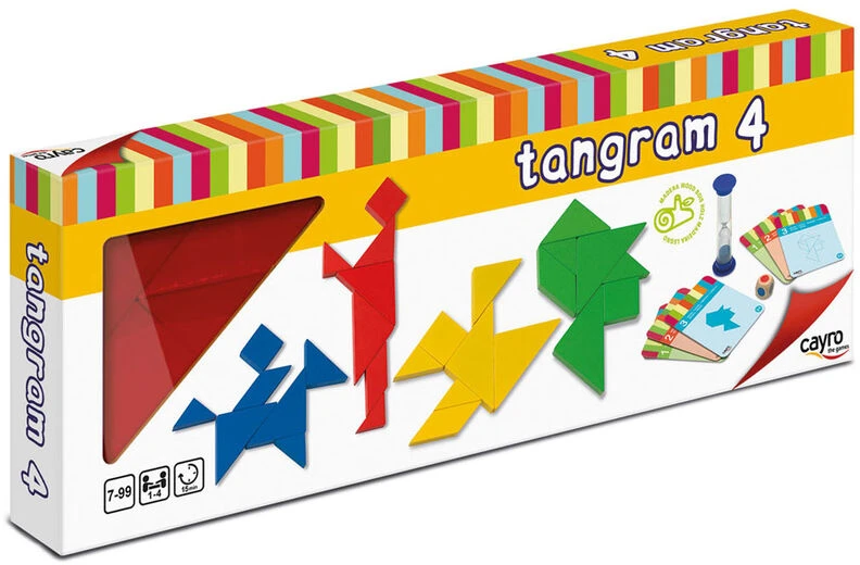 Cayro stalo žaidimas „Tangram 4 (medinis)“, 1–4 žaid., nuo 5 m.