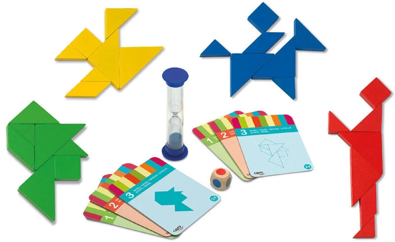 Cayro stalo žaidimas „Tangram 4 (medinis)“, 1–4 žaid., nuo 5 m.