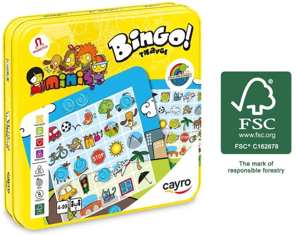 Cayro kelioninis žaidimas „Bingo Travel“, 2 žaid., nuo 4 m.