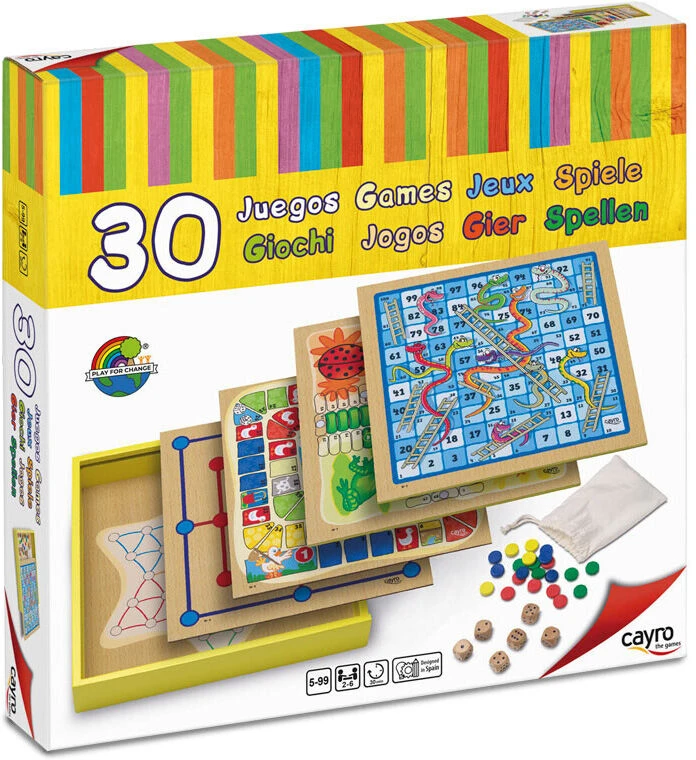 Stalo žaidimas Cayro 30 Games (31 x 31 x 5.5 cm) Medžio