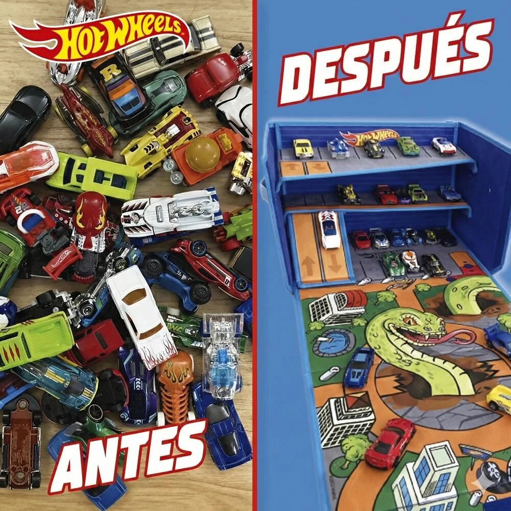 CEFA TOYS Hot Wheels Car organizer box with track and play area