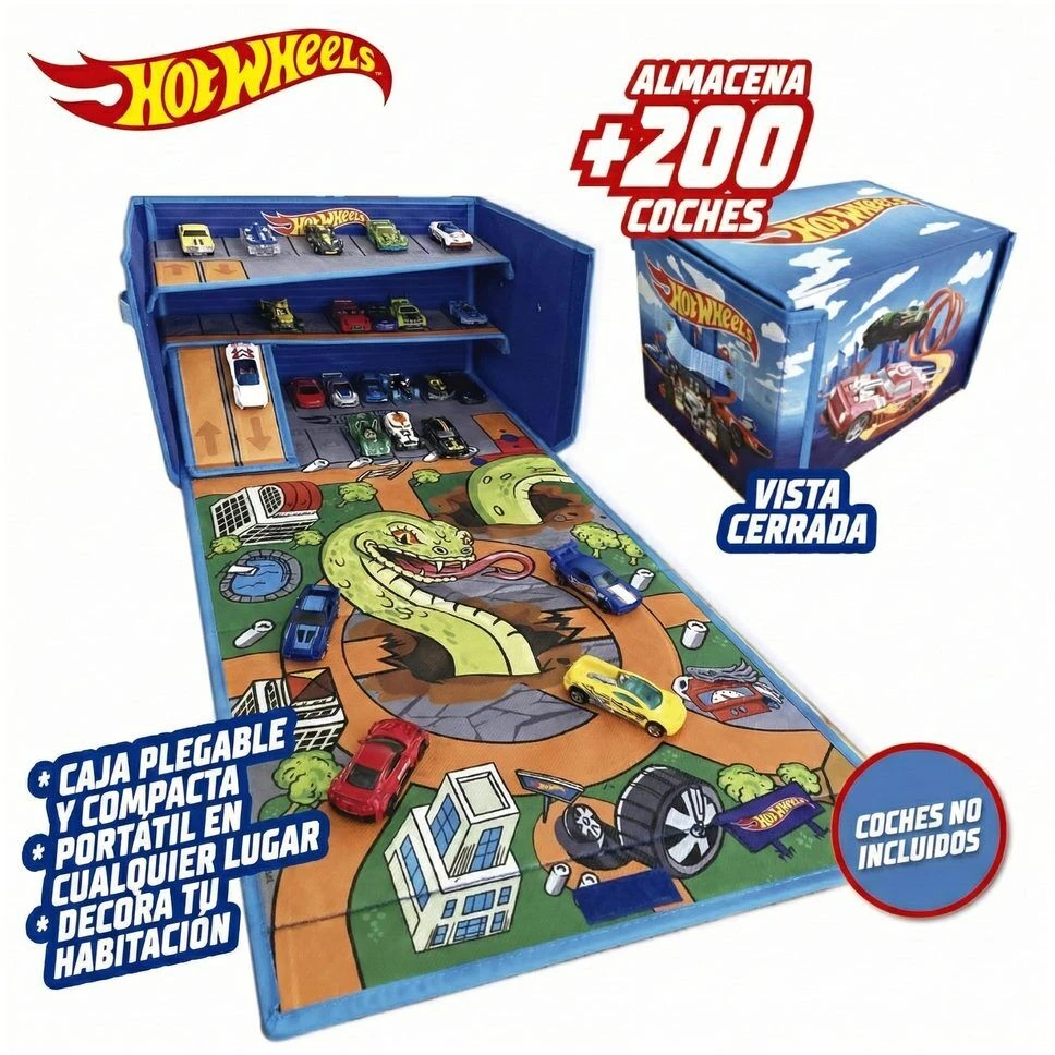 CEFA TOYS Hot Wheels Car organizer box with track and play area