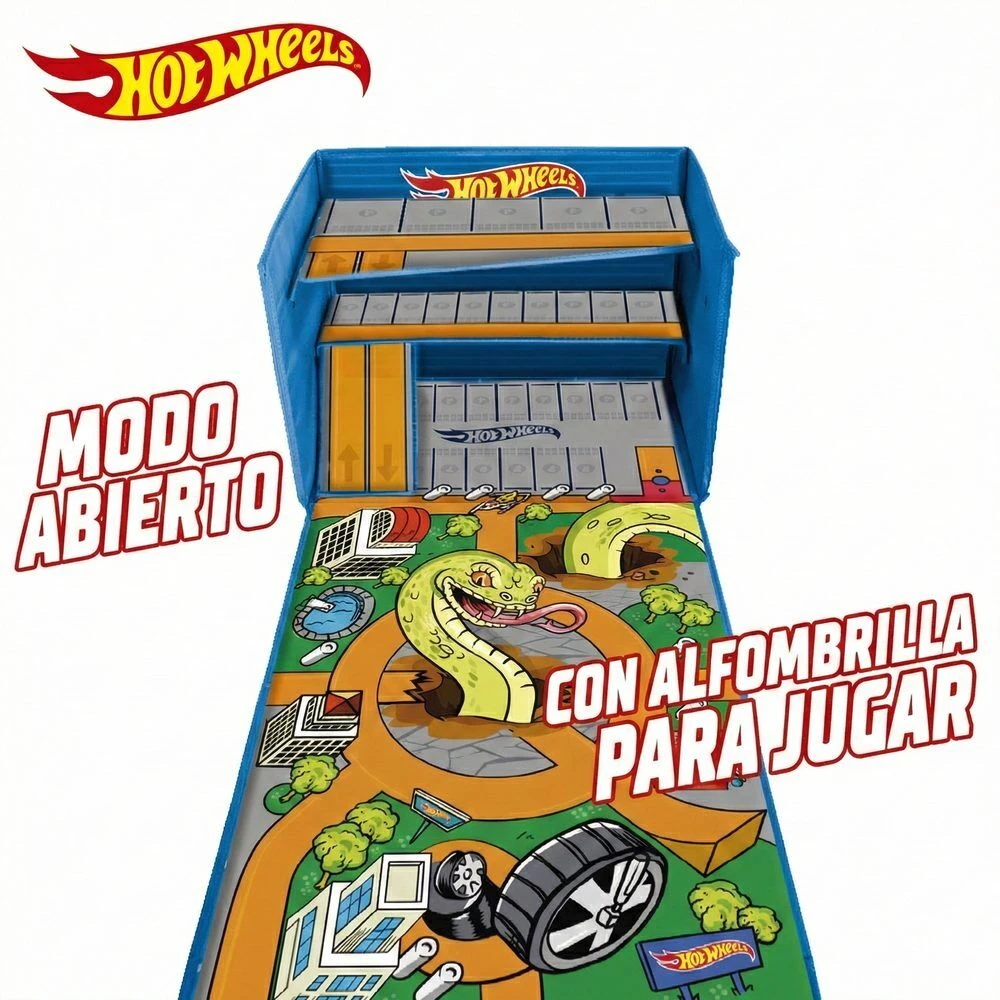 CEFA TOYS Hot Wheels Car organizer box with track and play area