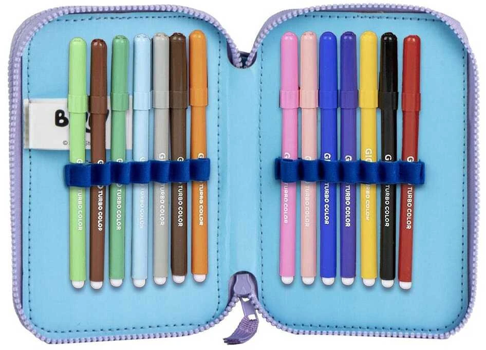 Cerda Bluey užpildytas penalas, 2 skyriai