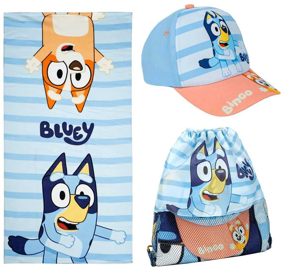 Rankšluostis CERDÁ Bluey set towel + bag + cap