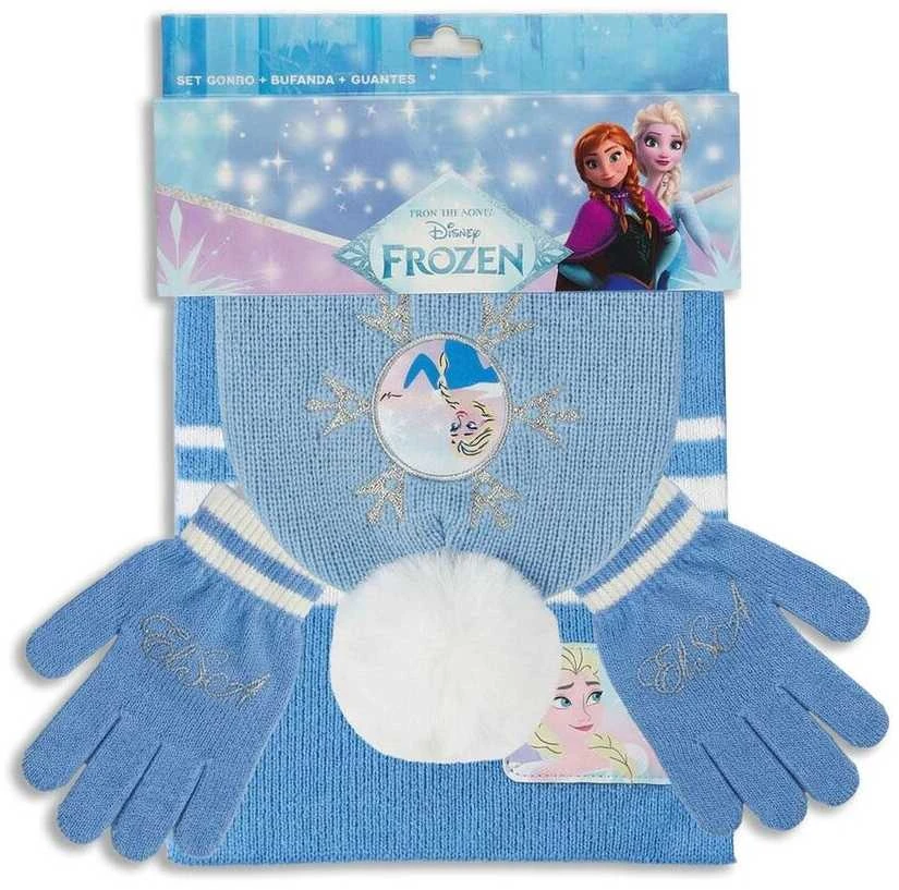 CERDÁ Disney Ledo šalis žieminis komplektas kepuraitė su pirštinėmis