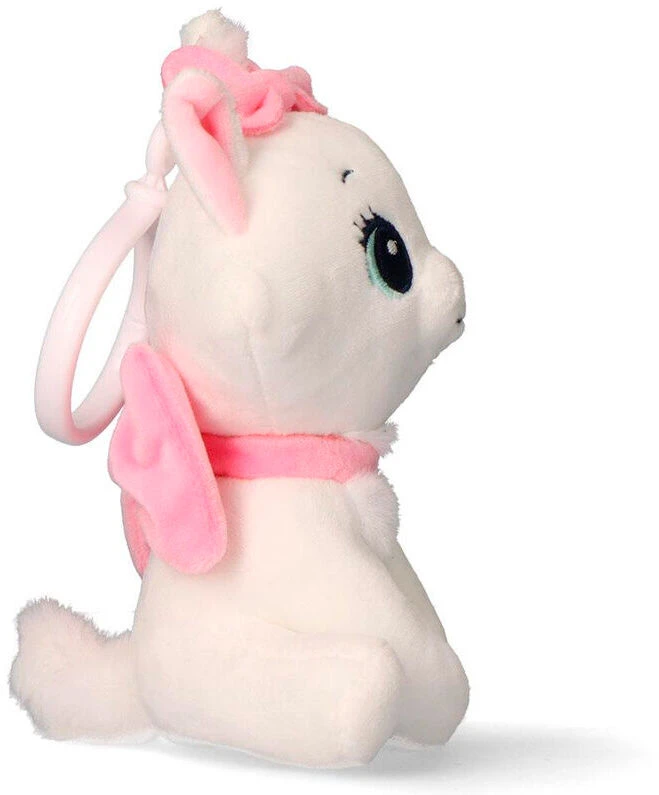CERDÁ Disney Marie balta 3D pliušinė figūrėlė su pakaba, krepšio dekoracija 13 cm