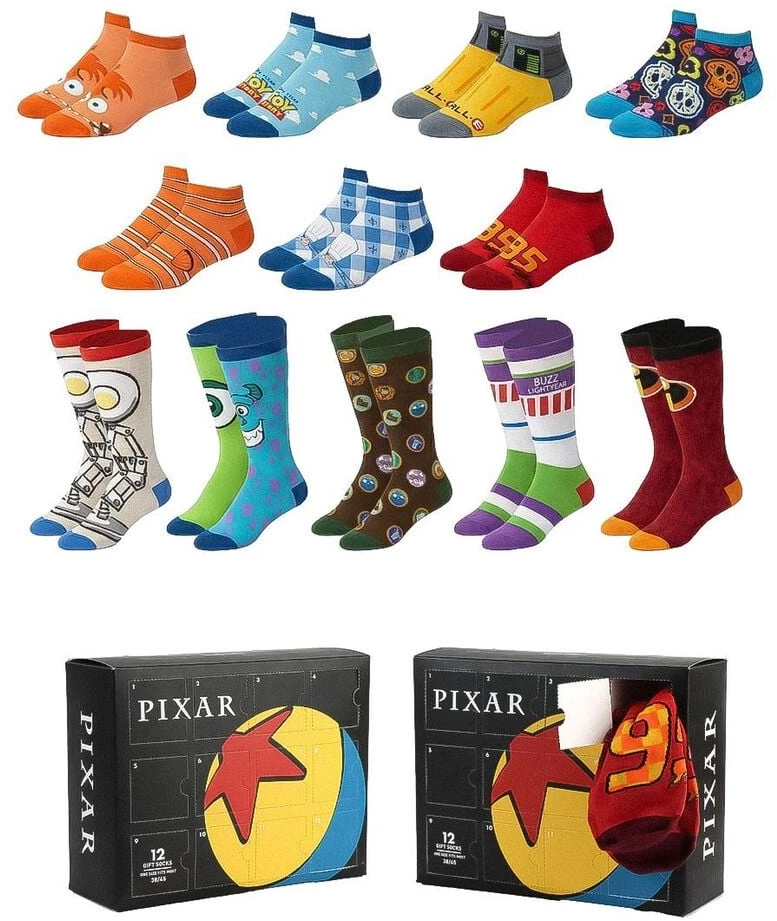 CERDÁ Disney Pixar assorted adult 12 socks set