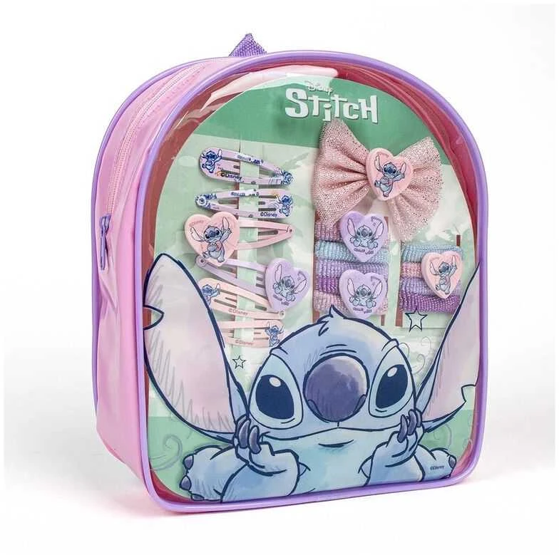 Stitch kuprinė su plaukų aksesuarų rinkiniu