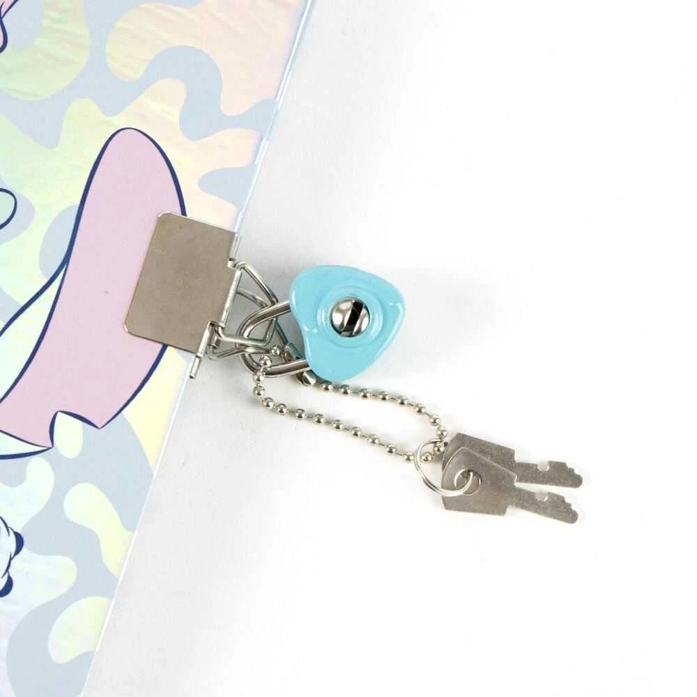 Stitch dienoraštis su širdelės formos spyna