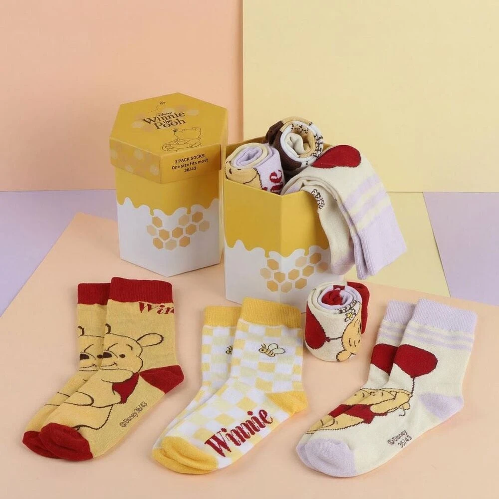 CERDÁ Disney Winnie the Pooh assorted adult 3 socks set