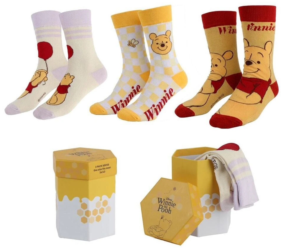 CERDÁ Disney Winnie the Pooh assorted adult 3 socks set