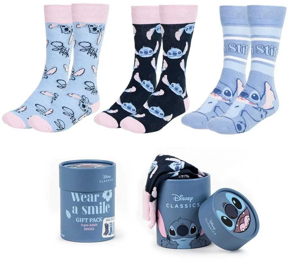 CERDÁ Disney Stitch 3 suaugusiųjų kojinių rinkinys