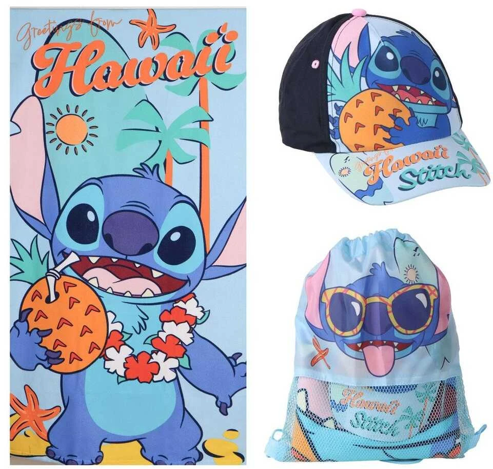 CERDÁ Disney Stitch towel + bag + cap set