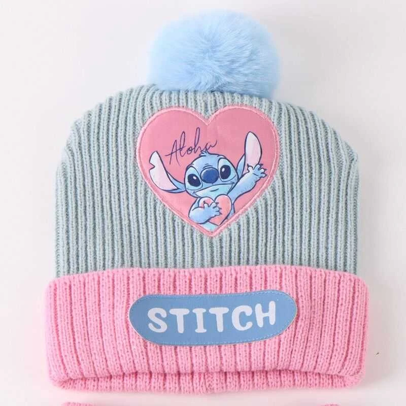 Stitch megzta kepurė su bumbulu