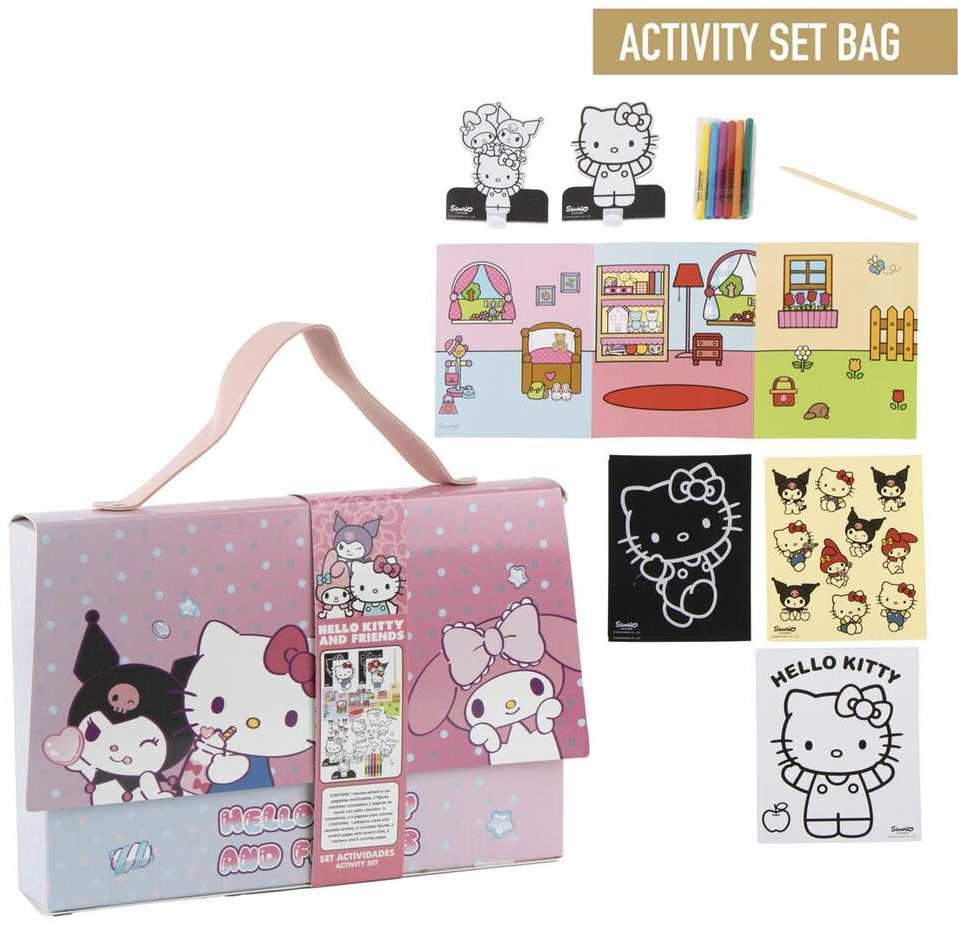 CERDÁ Hello Kitty and Friends Colouring bag set