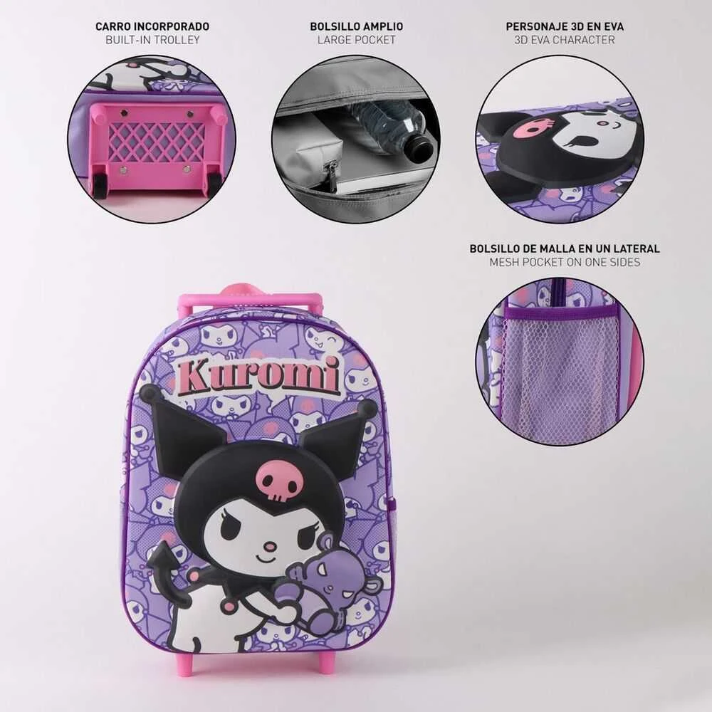 Kelioninis CERDÁ Hello Kitty Kuromi 3D trolley 30cm