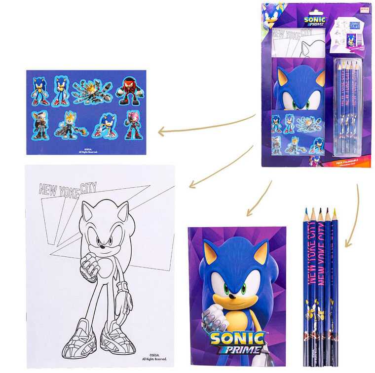 Sonic Ežiuko kanceliarijos rinkinys