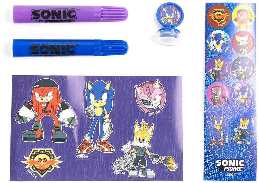 CERDÁ Sonic Prime colouring stationery set