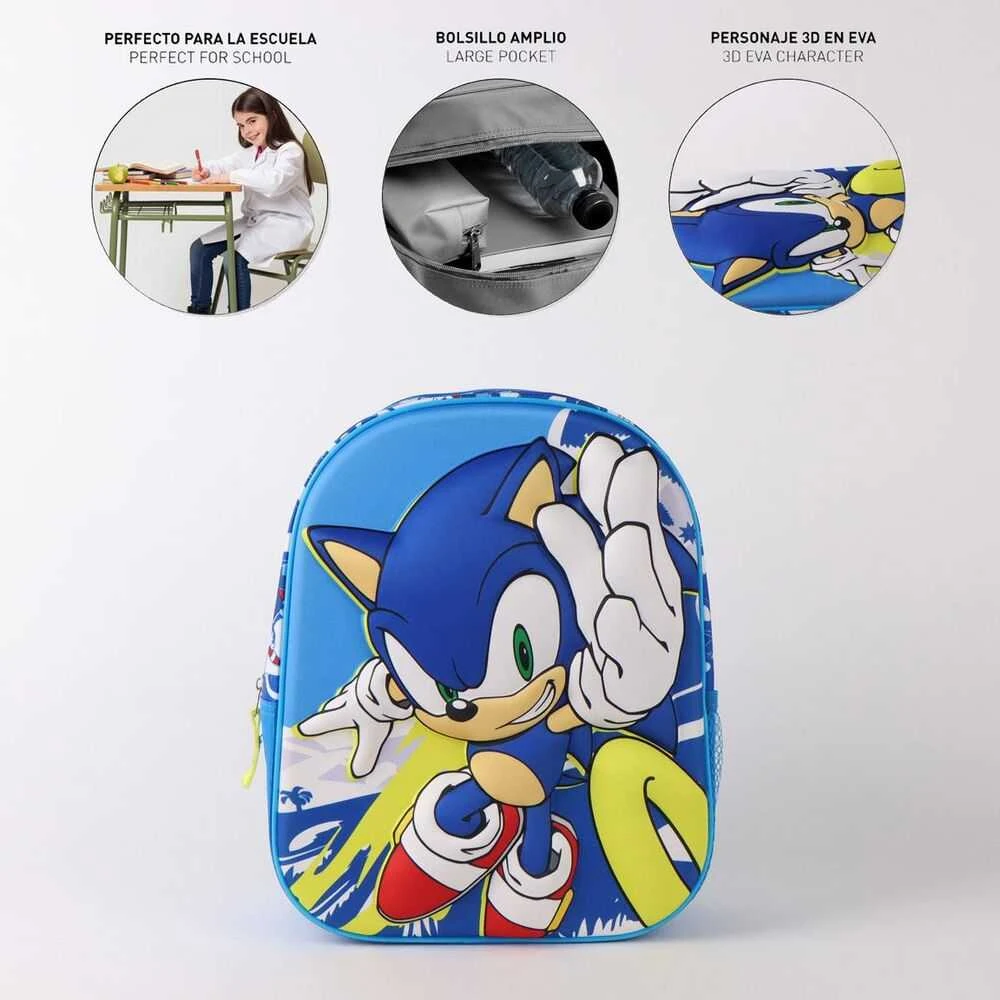 CERDÁ Sonic the Hedgehog 3D backpack 30cm