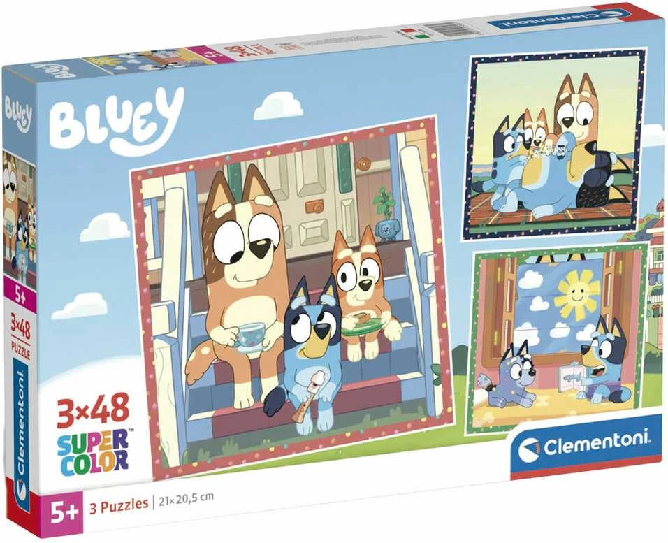 Clementoni Dėlionė 3x48 vnt. - Bluey