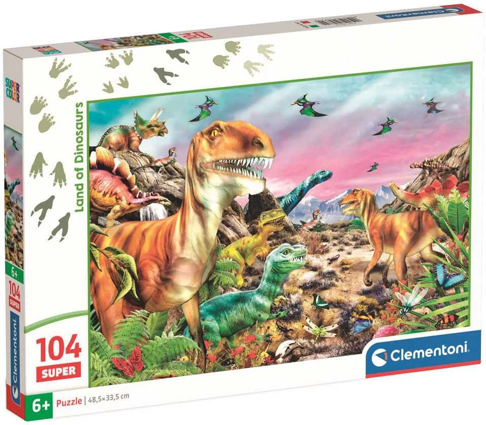Clementoni Dėlionė 104 vnt. - Dinozaurų žemė