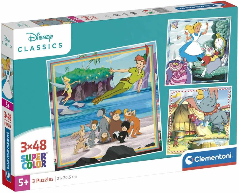 Clementoni Dėlionė 3x48 vnt. - Disney klasika