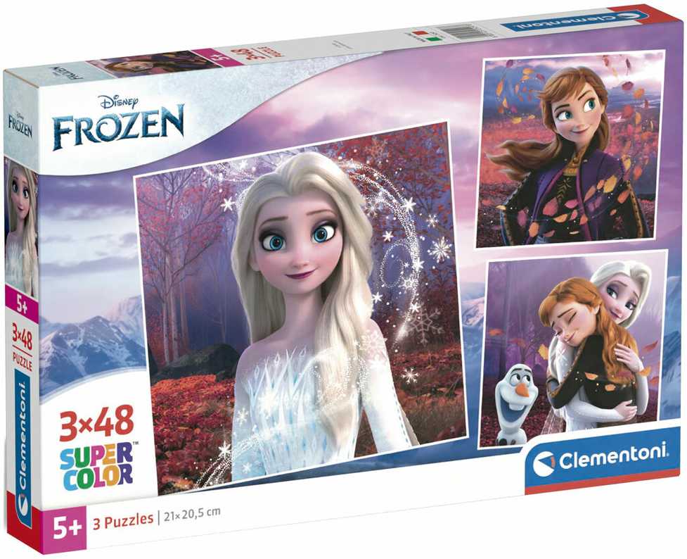Clementoni Dėlionė 3x48 vnt. - Frozen