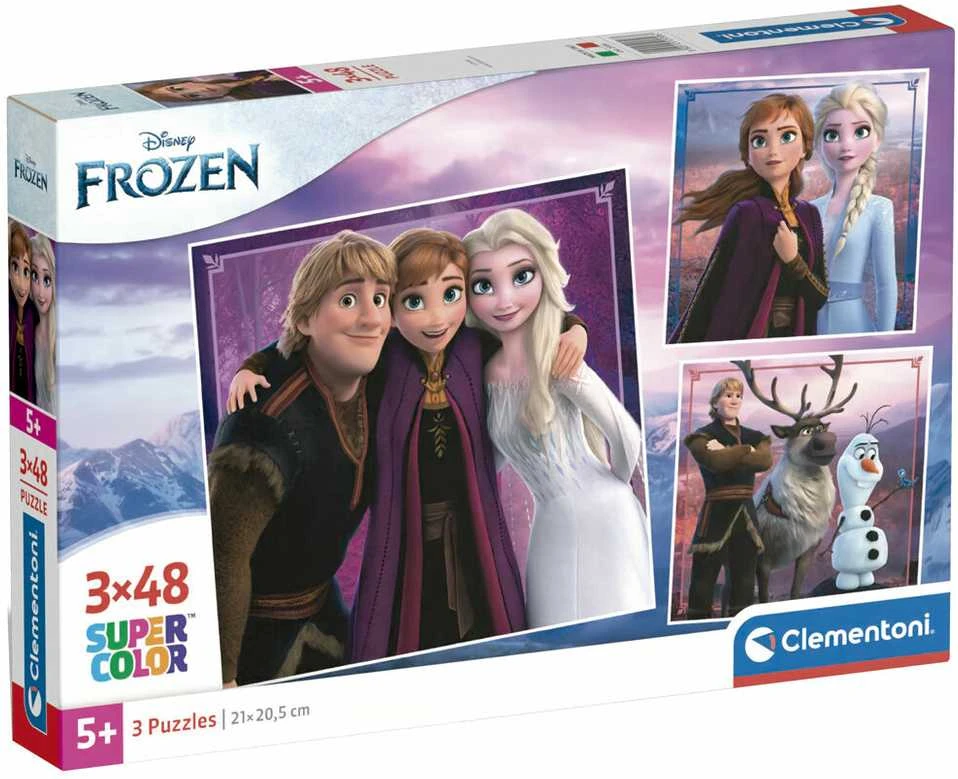 Clementoni Dėlionė 3x48 vnt. - Frozen