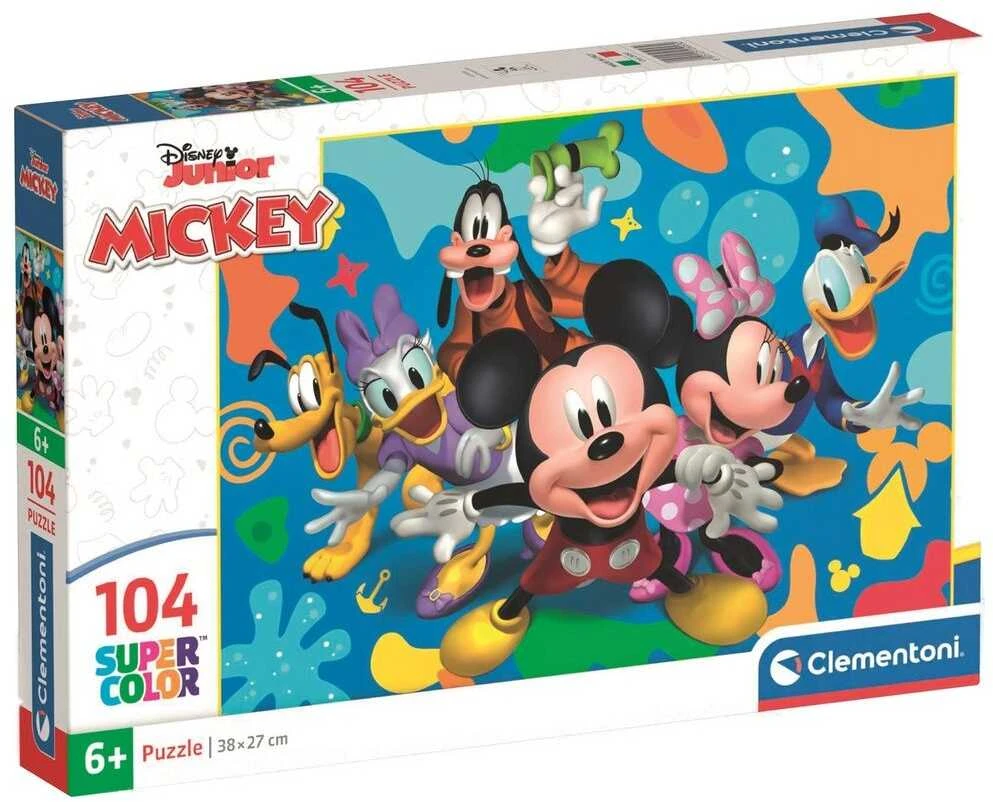 Clementoni Dėlionė 104 vnt. - Peliukas Mikis ir draugai