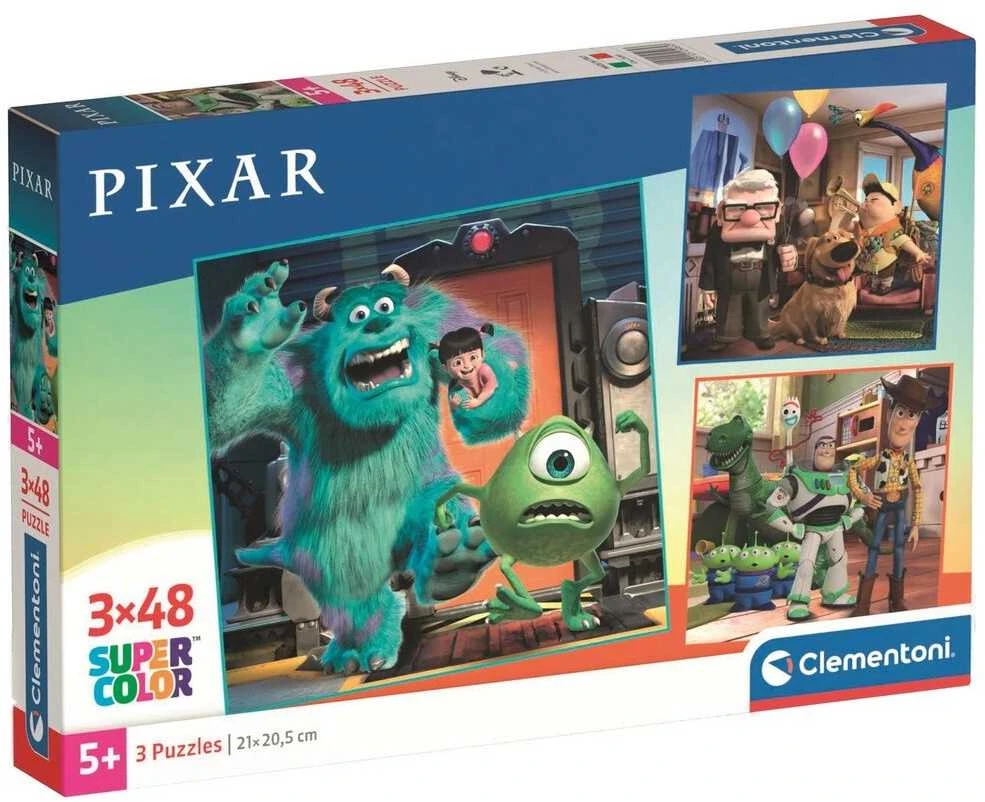 Clementoni Dėlionė 3x48 vnt. - Pixar filmukai