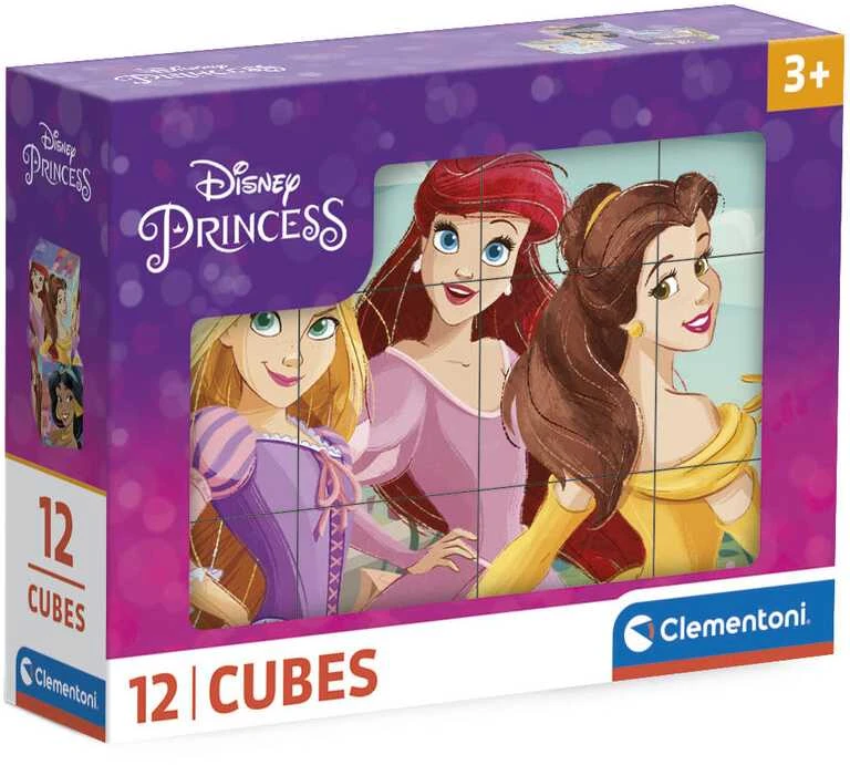Clementoni CLE Cubi blokeliai 12 Disney Princess 41197