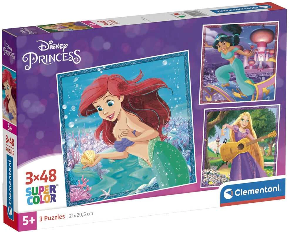 Clementoni Dėlionė 3x48 vnt. - Disney princesė