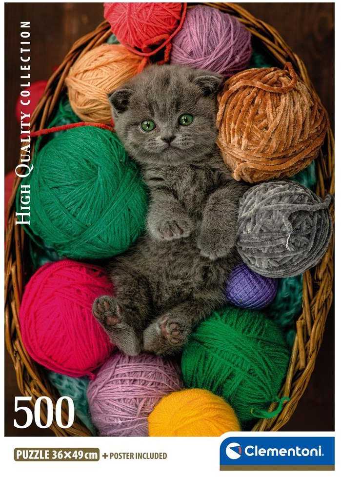 Clementoni Dėlionė 500 vnt. - Pūkuotas kačiukas
