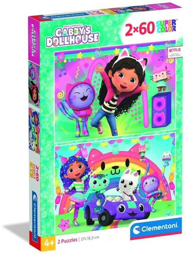 Clementoni Dėlionė 2x60 vnt. - Gabbys Dollhouse