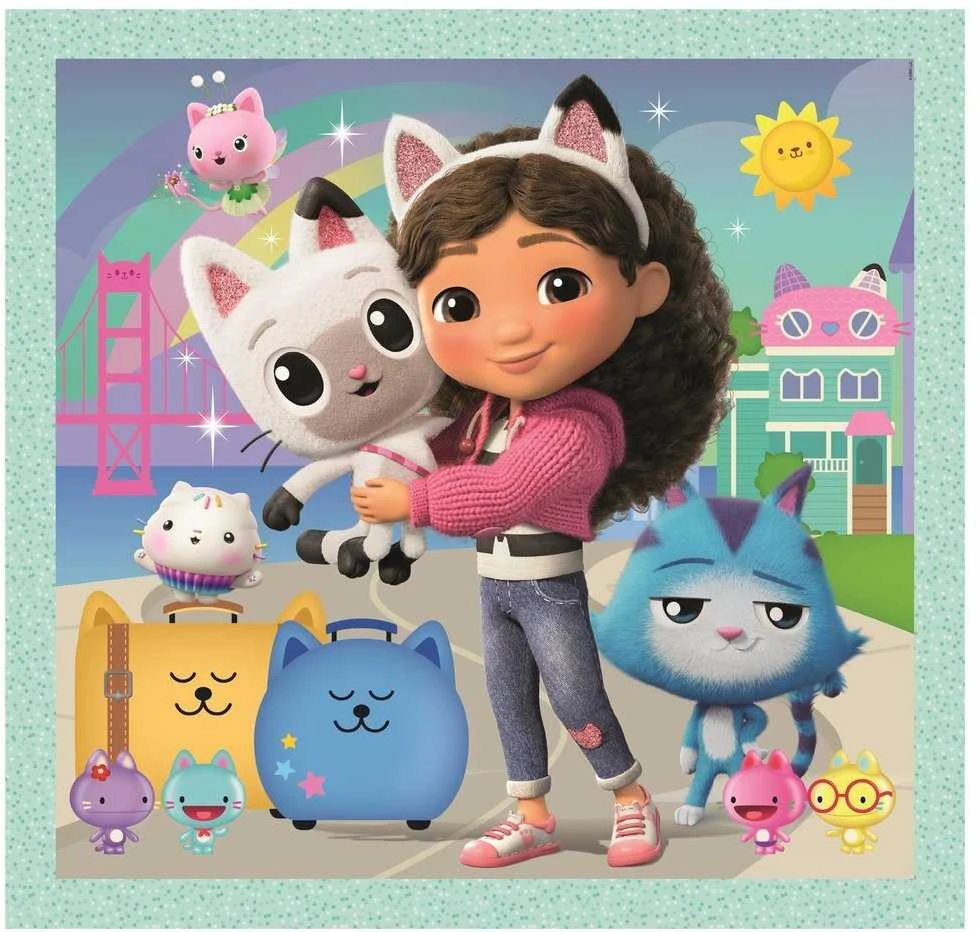 Clementoni Dėlionė 3x48 vnt. - Gabby's Dollhouse