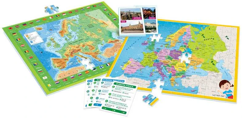 Clementoni Geo Map Discover Europe in Spanish