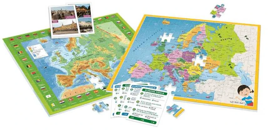 Clementoni Geo Map Discover Europe in Spanish