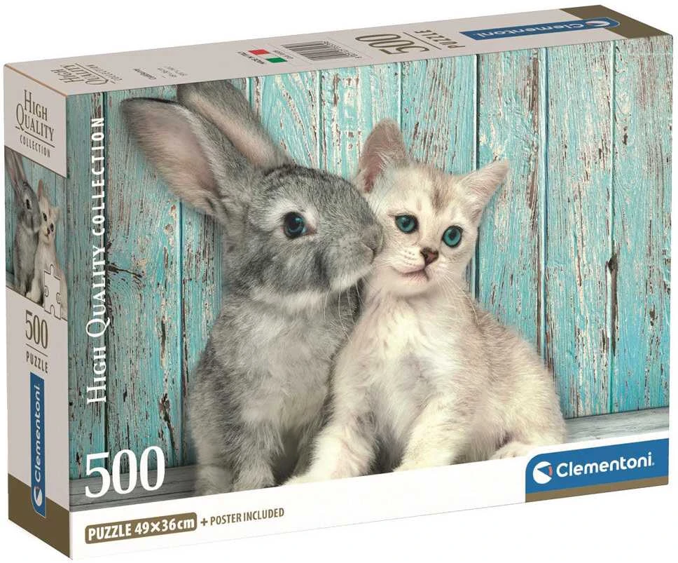 Clementoni Dėlionė 500 vnt. - Katė ir zuikis