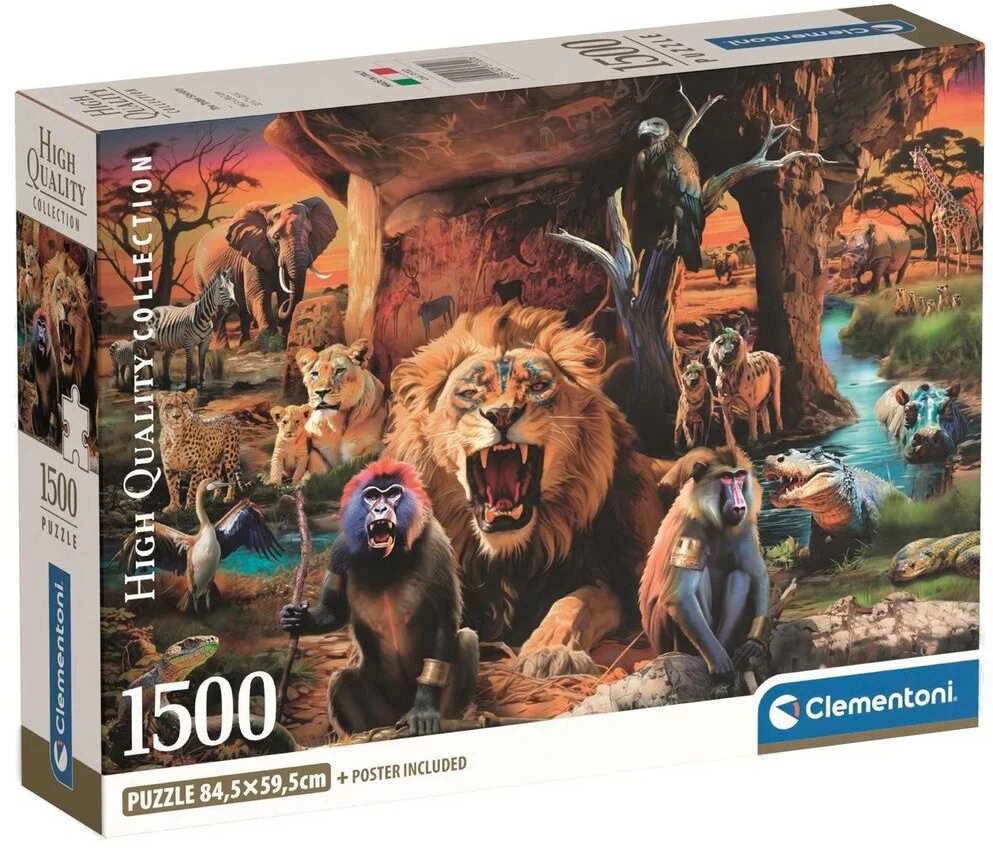 Clementoni Dėlionė 1500 vnt. - Laukiniai gyvūnai