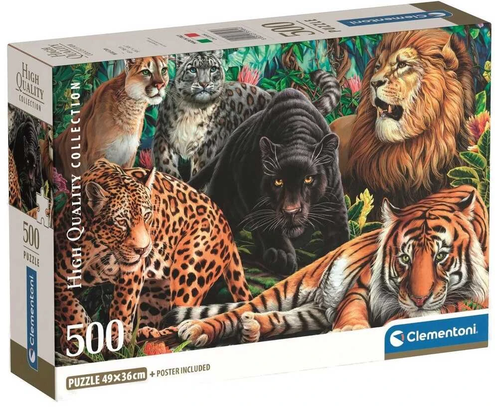 Clementoni Dėlionė 500 vnt. - Laukinės katės