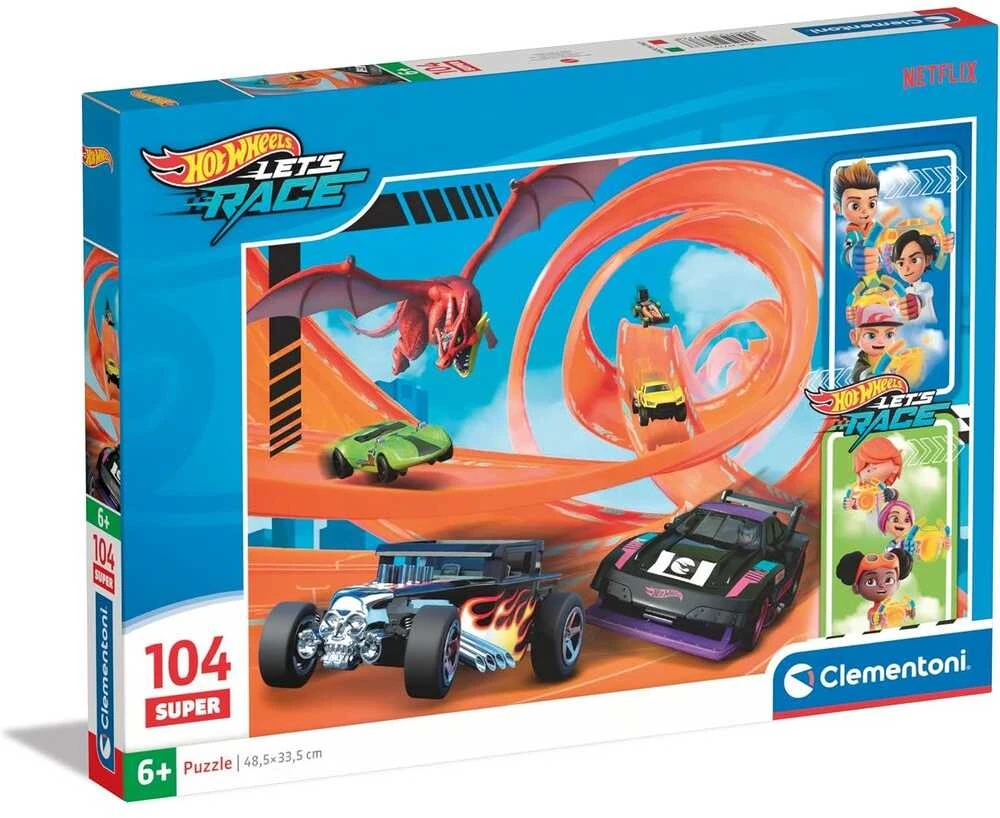 Clementoni Dėlionė 104 vnt. - Hot Wheels