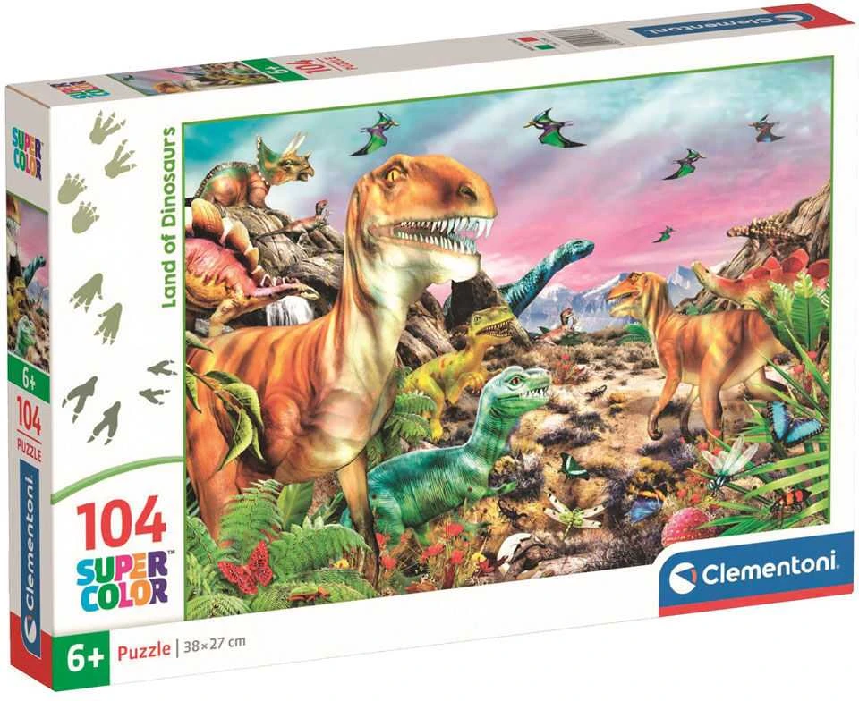 Clementoni Dėlionė 104 vnt. - Dinozaurų žemė