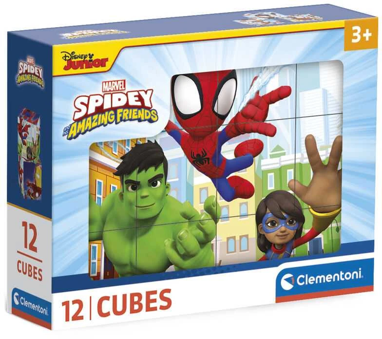 Clementoni CLE Cubi klocki 12 Spidey_His AmazingFriends 41198