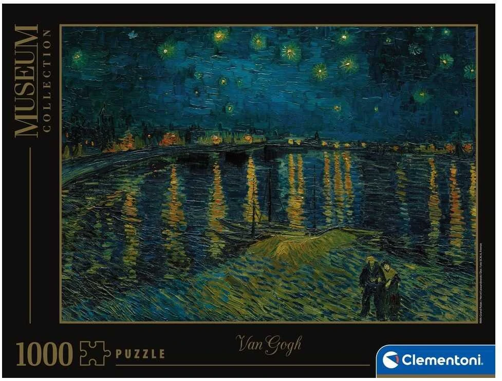 Clementoni Dėlionė 1000 vnt. - Vincentas van Gogas: Žvaigždėta naktis virš Ronos