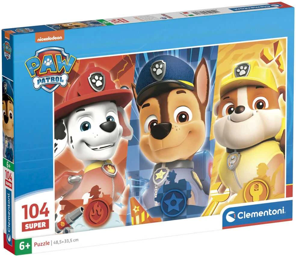 Clementoni Dėlionė 104 vnt. - Šunyčiai patruliai (PAW Patrol)